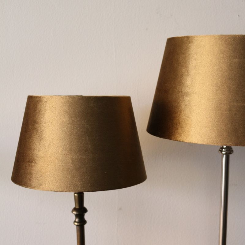 ランプシェード ABJラウンドベロア　ゴールド