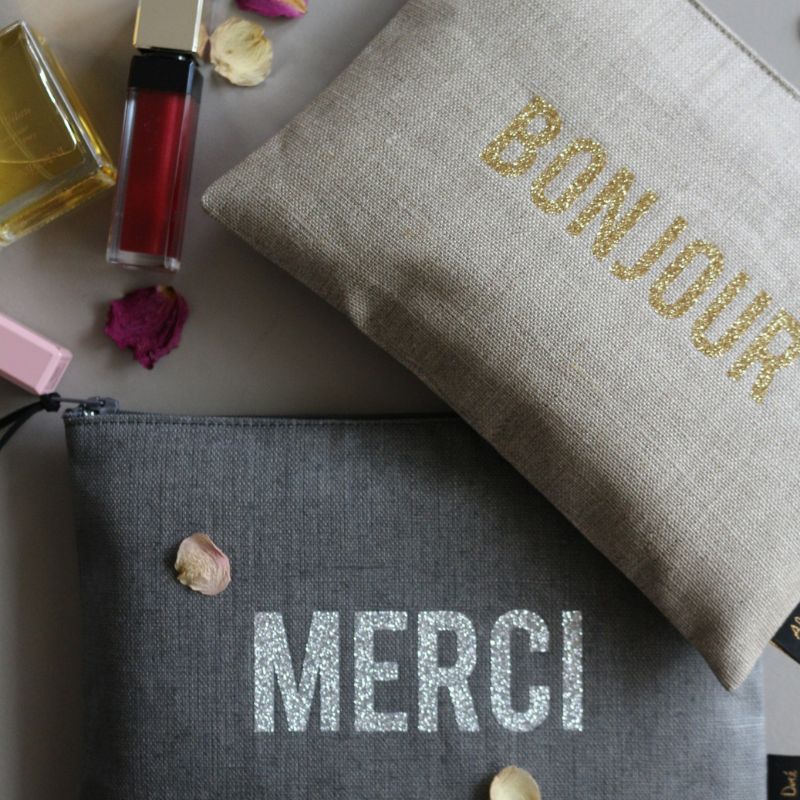 ポーチ メルシー リネン【グリ】