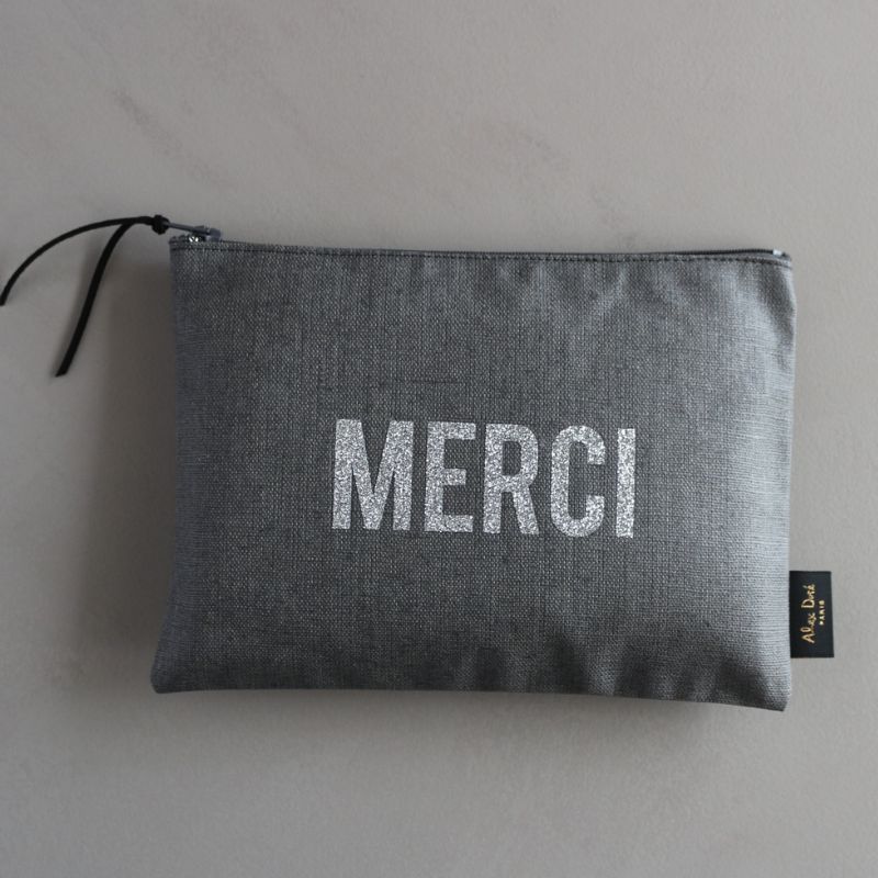 ポーチ メルシー リネン【グリ】