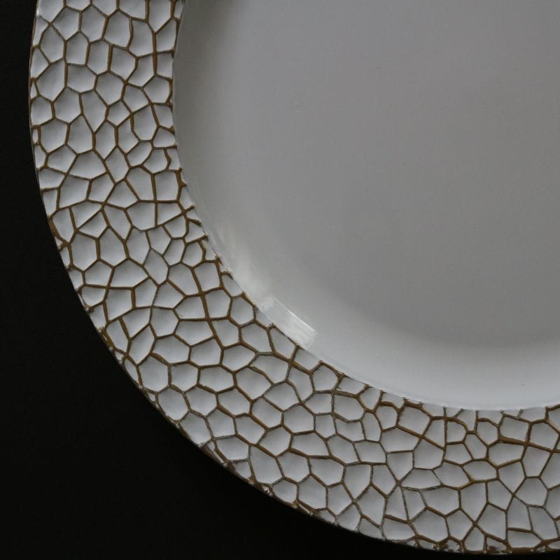 アンダーディッシュ　ホワイト＆ゴールドサーフェス