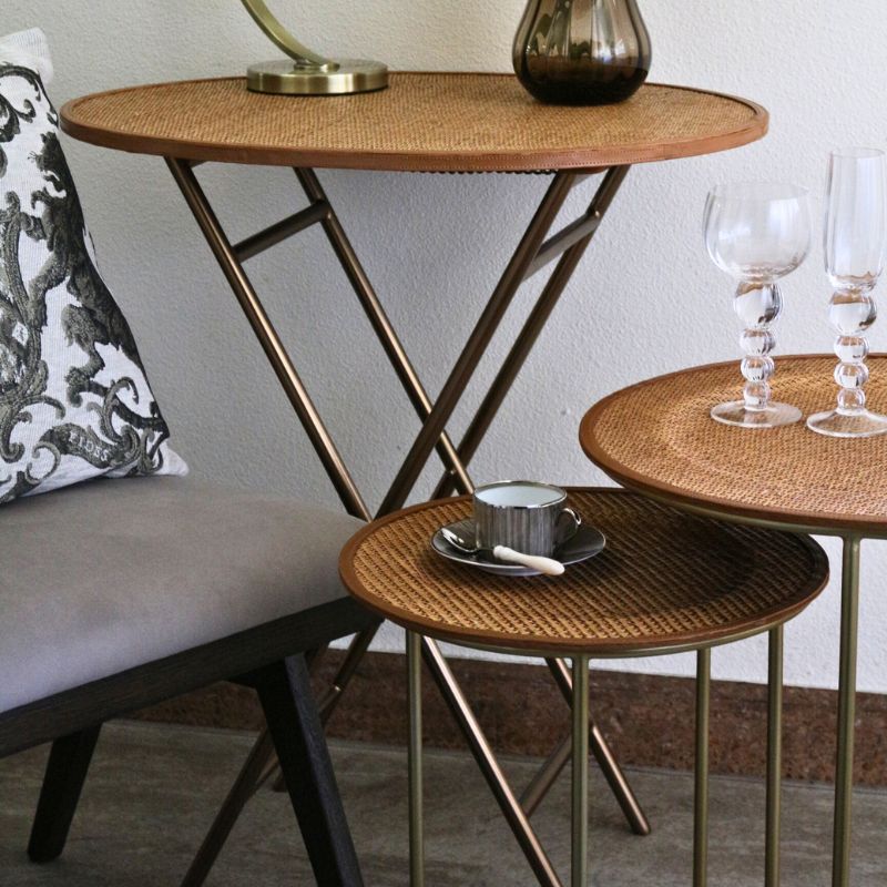 フォールディングテーブル ラタンキュイール