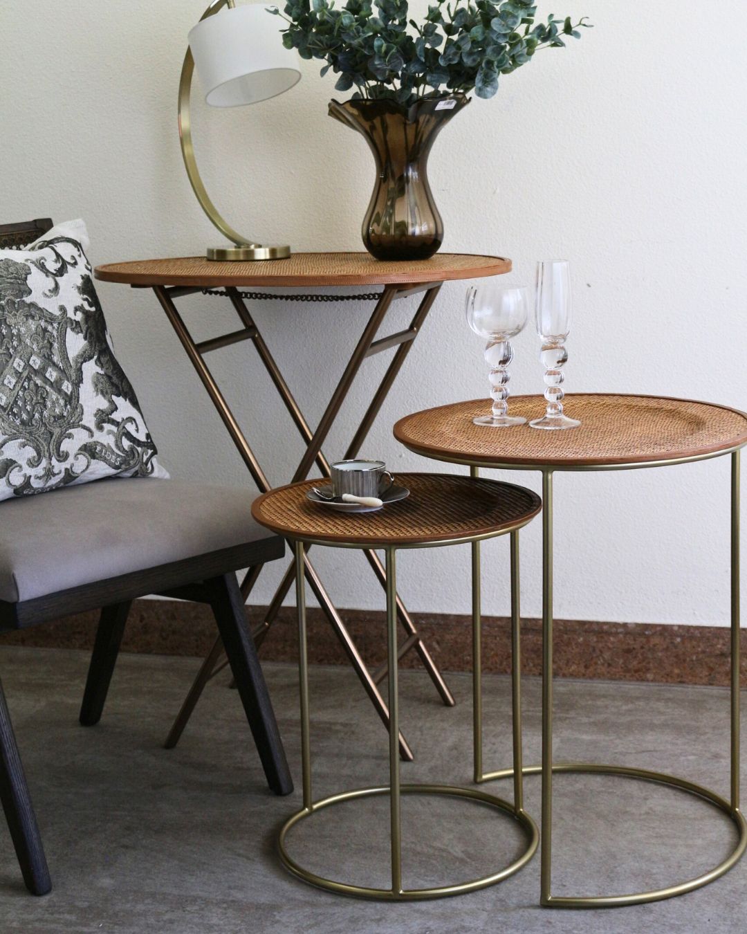 フォールディングテーブル ラタンキュイール