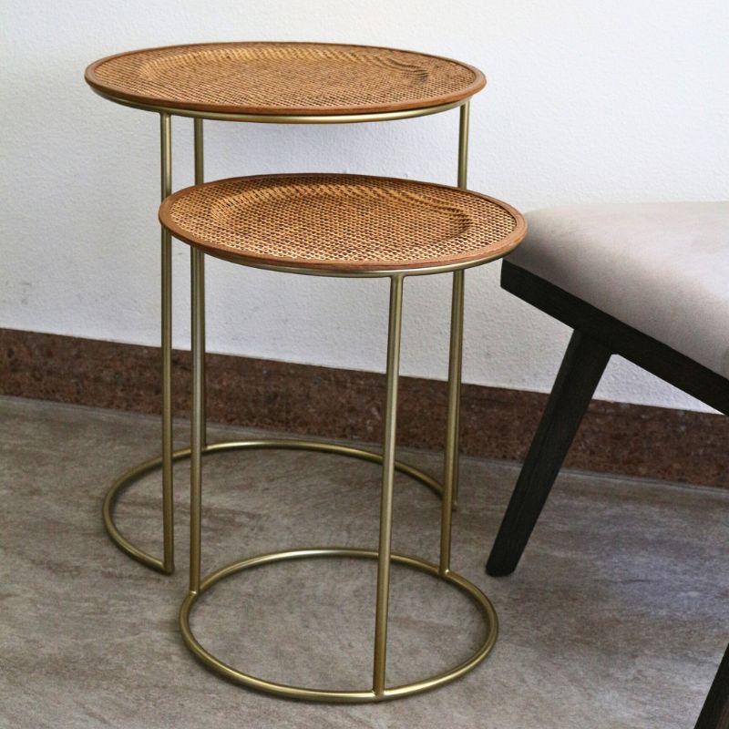 ネストテーブル ラタンキュイール