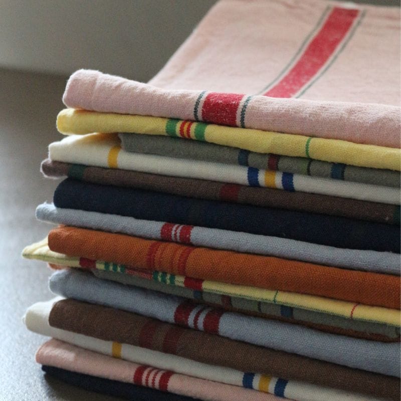 ヴィンテージキッチンクロス　カーキ