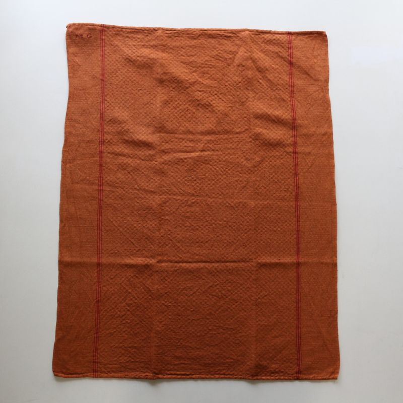 ヴィンテージキッチンクロス　オレンジ①