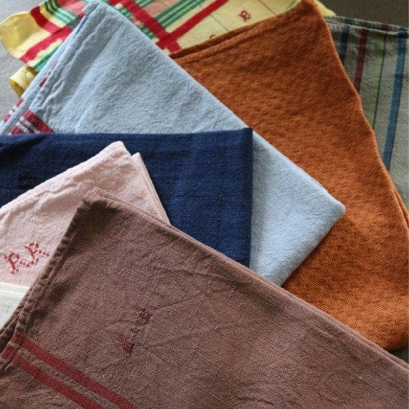 ヴィンテージキッチンクロス オレンジ②