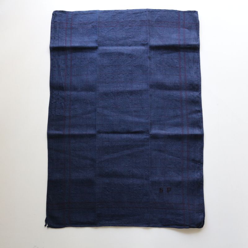 ヴィンテージキッチンクロス　ブルー①