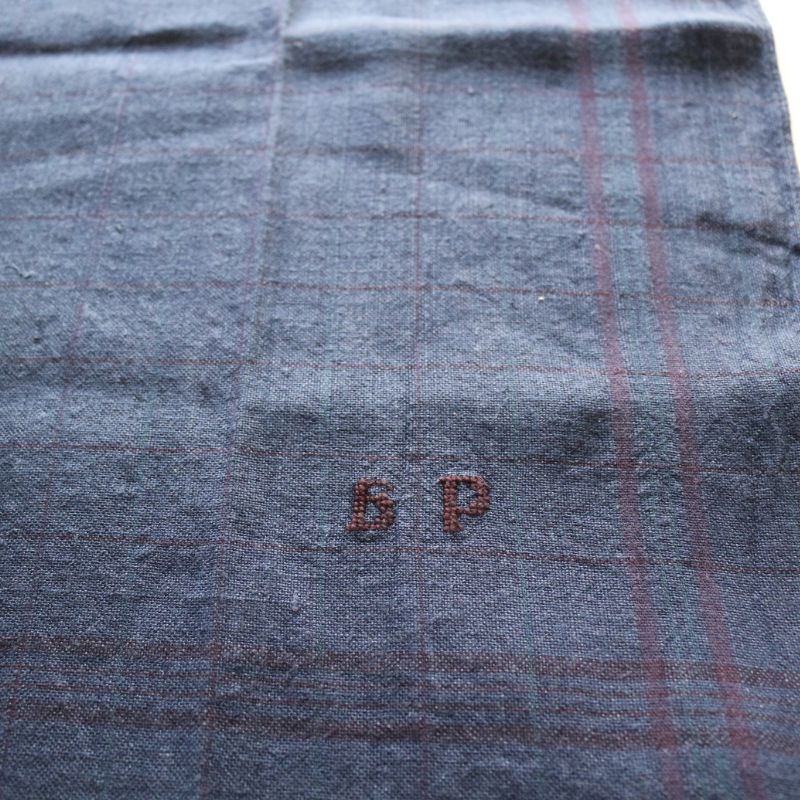 ヴィンテージキッチンクロス　ブルー①