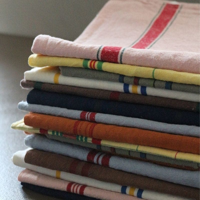 ヴィンテージキッチンクロス　ブルー①