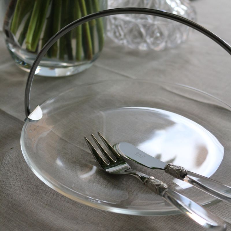 フルムーン プレートφ21cm バスケット/持手付