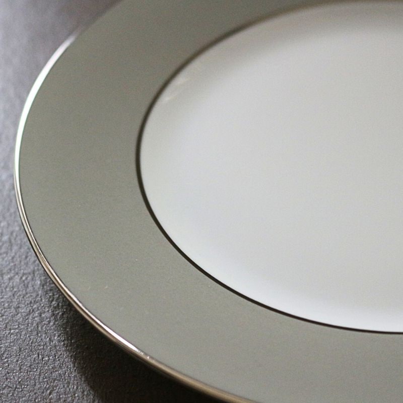 リモージュ ケーキプレート プラティンパールグレイ19.5