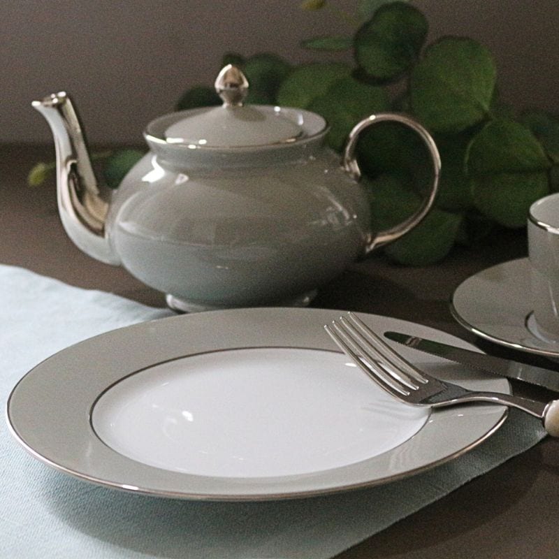 リモージュ ケーキプレート プラティンパールグレイ19.5