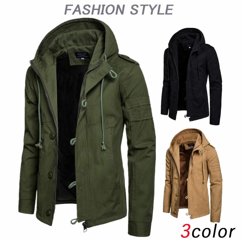 フード付き ミリタリージャケット Amazon | [D.IIZOO] 冬服 N-1デッキジャケット フード付き 米