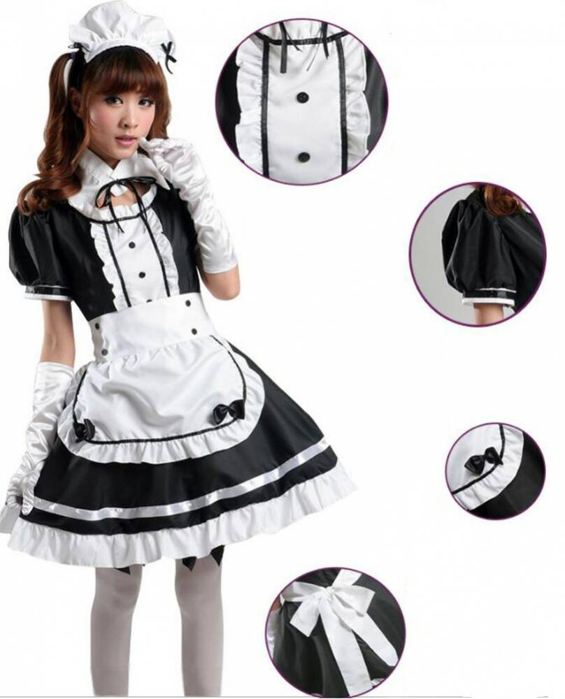 プチプラコスプレ 大きいサイズ S～XL 4点セット コスチュームメイド服