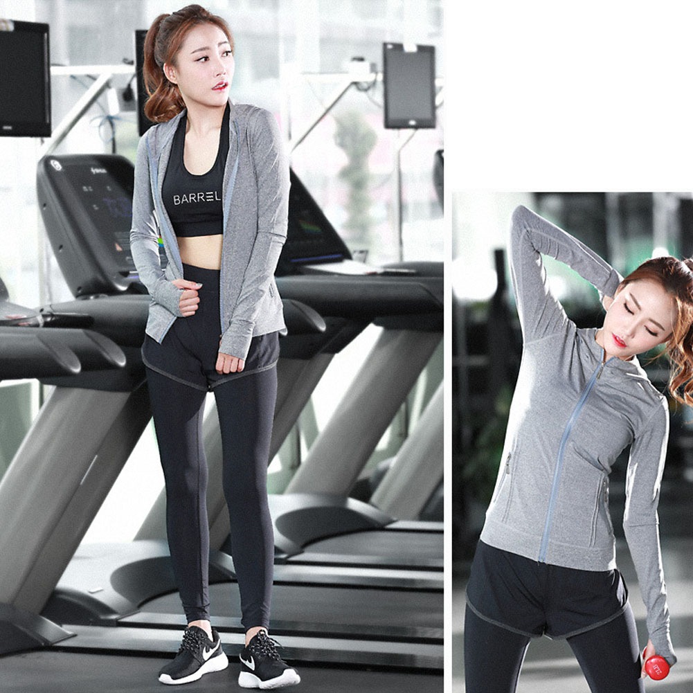 プチプラヨガ フード付き ヨガウェア セット レディース