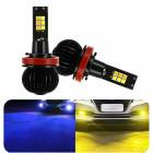 Ķ�⵱�� LED�ե������� �ե����饤�� led�Х�� 2���ڤ��ؤ�  ����/�֥롼  DC12V����  2�ĥ��å� 1ǯ�ݾ��դ� H1/H3/H7/H8/H11/H27/HB3/HB4