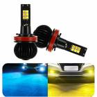 Ķ�⵱�� LED�ե������� �ե����饤�� led�Х�� 2���ڤ��ؤ�  ����/�饤�ȥ֥롼  DC12V����  2�ĥ��å� 1ǯ�ݾ��դ� H1/H3/H7/H8/H11/H27/HB3/HB4