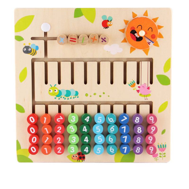 おもちゃ 知育玩具 木のおもちゃ　木製 パズル 数字盤　積み木 算数 学習 おもちゃ 　数字計算板 知育教具 幼児教育 知育教材　 幼児  子供-プチプラファッション通販【MDK STORE】 Kisangel 周宝宝早教 数学積木 知育算数 木製算数学習パズル 耐久性知育 幼児向け 数字認知促進