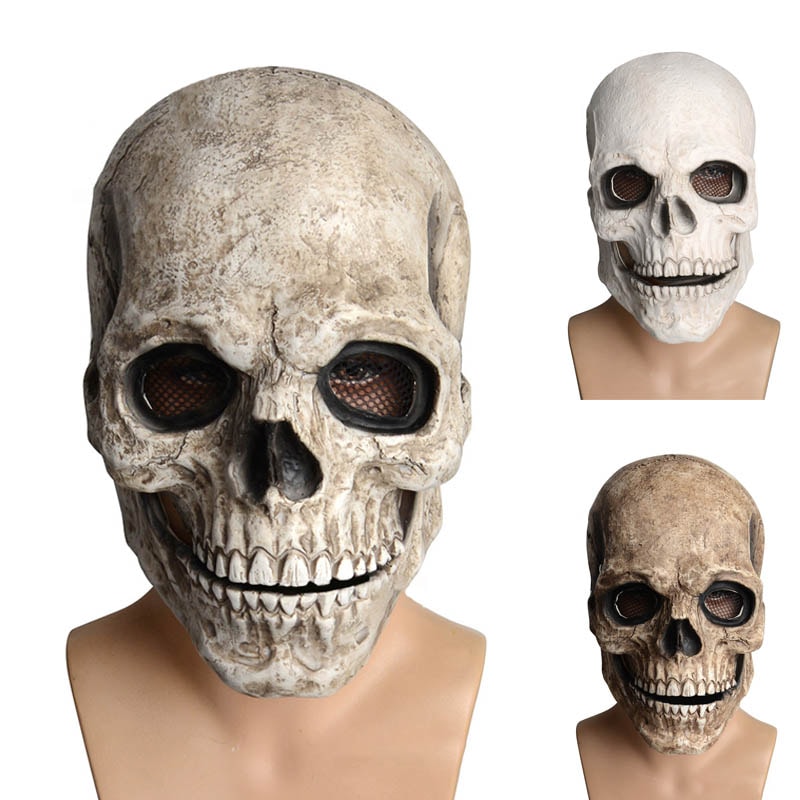 プチプラ【口が動く】骸骨 ガイコツ マスク 仮面 フルフェイス