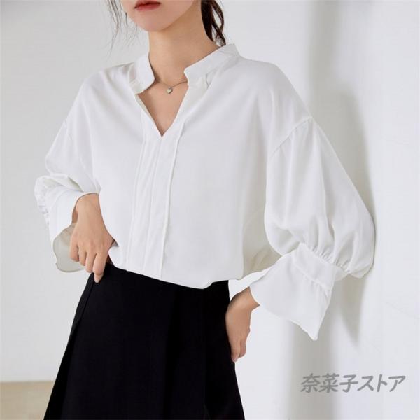 プチプラ送料無料 通勤シャツ OL 長袖 ブラウス トップス