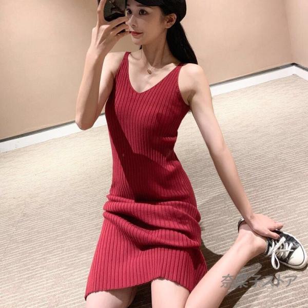 shishikui 【Ｆ】ニットキャミ レッド リブ knit cami S / RED – SHISHIKUI