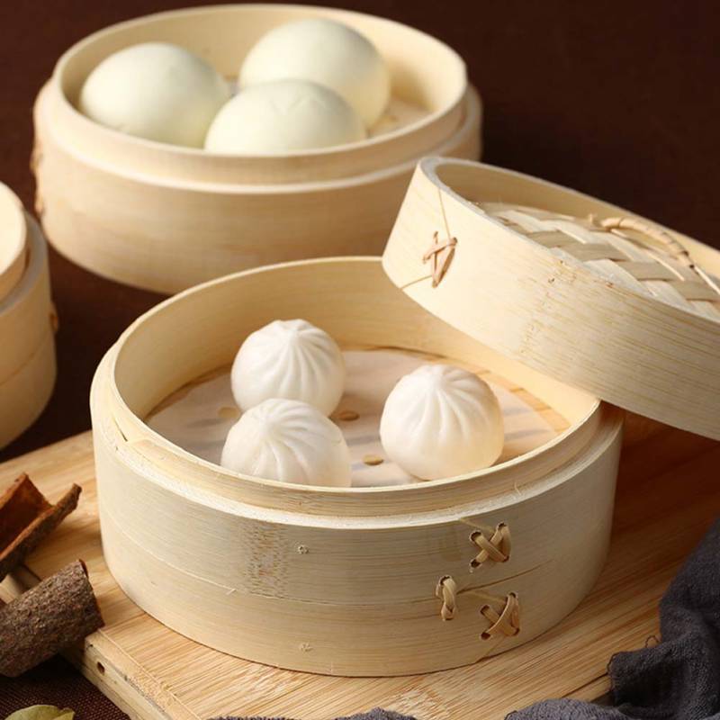 美品オーダーメイド角型せいろ蒸し蒸籠蒸し器ハンドメイド天然木