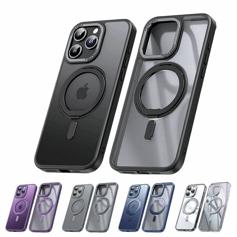 プチプラiPhone16 ケース iPhone15/14 用 ケース リング付き 360度回転