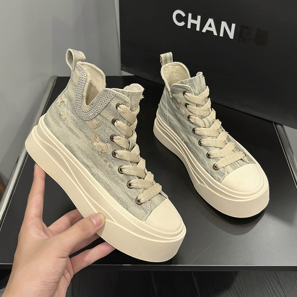 キャンバス スニーカー ハイカット レディース キャンバスシューズ ハイカットスニーカー スポーツシューズ ランニングシューズ プチプラキャンバス スニーカー ハイカット レディース キャンバス