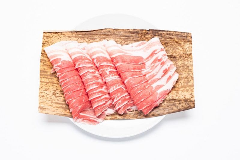 琉球長寿豚 バラしゃぶしゃぶ用 1kg（500g2個入 5～6人前）/豚肉専用オリジナルブレンド塩付き