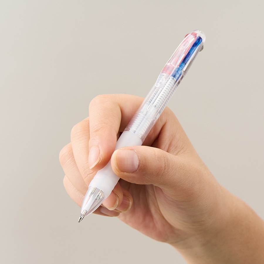 3色プラスワンボールペン【クリア】（再生ABS） | 文房具,多機能ペン