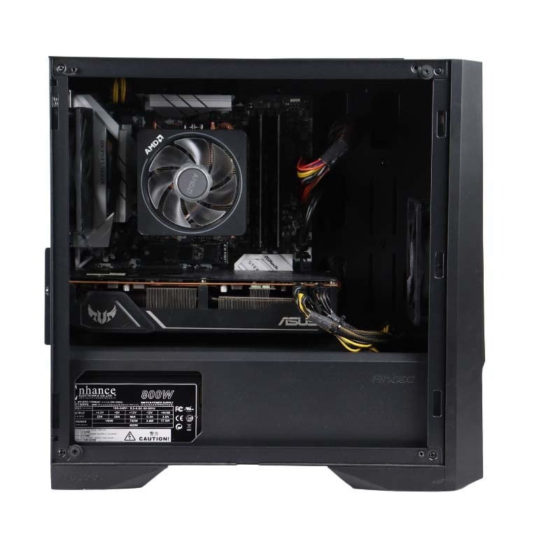 【ゲーミングフルセット販売】Ryzen 7 RX5700XT 16GB SSD✨ ゲーミングPC デスクトップパソコン ブラック メッシュ AMD Radeon