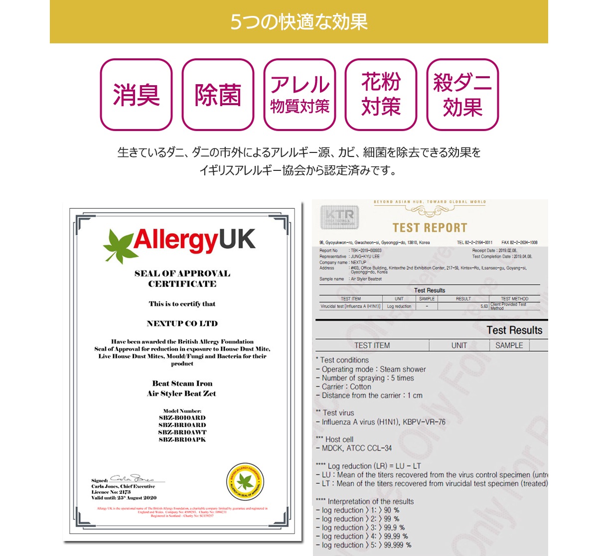 【在庫処分特価】【アウトレット品・美品】2WAYスチームアイロン 99.999％除菌 消臭 シワ伸ばし パワフルスチーム エアースタイラー 衣類スチーマー ハンガーにかけたままアイロン SBZ-BR10A