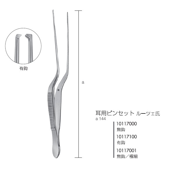 永島医科 鼻用ピンセット 無鈎 ルーツェ氏をお探しなら「ENTnet」