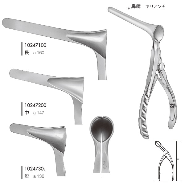 【一般医療機器】永島医科　鼻中隔鉗子　笹木氏　改良ヤンゼン・ミドルトン 永島医科 鼻鏡 キリアン氏