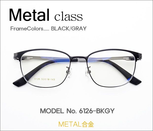 �ڷ�¥ᥬ�����Ρ� Metal���饹 6126-BKGY