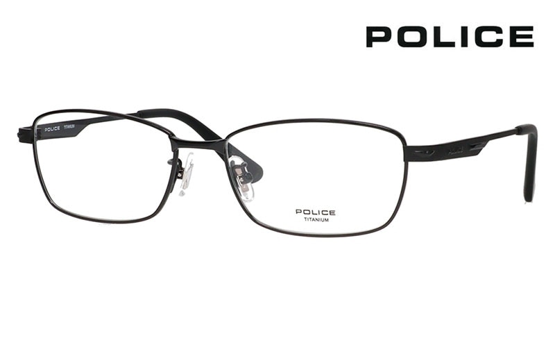 VPLM43J 0530 55 ポリス POLICE メガネ スクエア フルリム メタル 