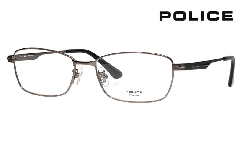 VPLM43J 0568 55 ポリス POLICE メガネ スクエア フルリム メタル