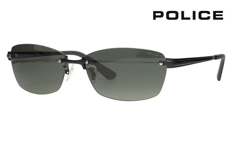SPLM31J 530P 60 ポリス POLICE  サングラス 2024年モデル ジャパンモデル BOLT EVO ボルト エヴォ メタル スクエア ツーポ 縁なし リムレス メンズ チタニウム 