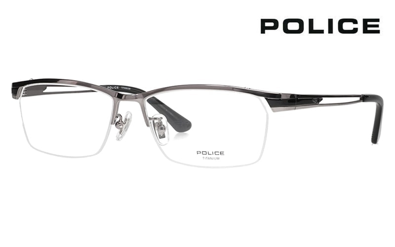 VPLM45J 0568 55 ポリス POLICE  2024年モデル スクエア チタン メンズ ハーフリム ナイロール|商品検索