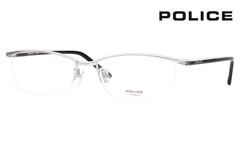 VPLN69J 0579 56 ポリス POLICE 2024年モデル スクエア メンズ チタン