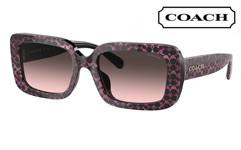 HC8380U 55208G 54 コーチ COACH サングラス レクタングル セル ユニバーサルフィット 
