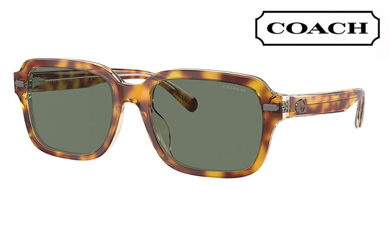 HC8388U 57563H 56 コーチ COACH サングラス スクエア セル ユニバーサルフィット メンズ 