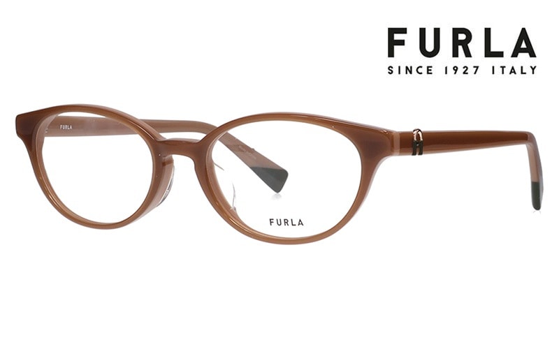 FURLA メガネ 度数入り オーバル 眼鏡 ハーフリム フルラ 美品 furla-flame3_1.jpg