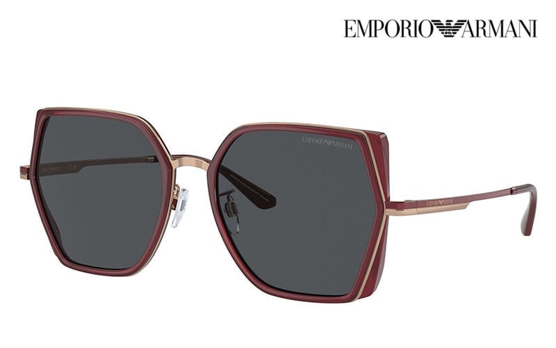 EA2142D 333487 56 EMPORIO ARMANI エンポリオアルマーニ サングラス スクエア アジアンフィット レディース 　