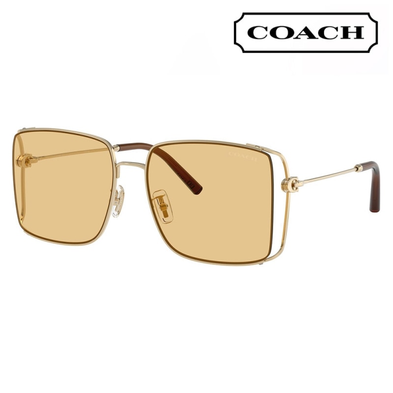 HC7174D 90058 59 コーチ COACH サングラス スクエア メタル アジアンデザイン レディース