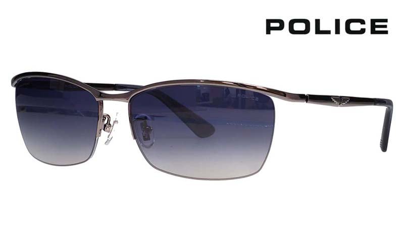 SPLQ05J 568P 59 ポリス POLICE サングラス 2025年モデル ORIGINS オリジンズ スクエア メンズ メタル チタン ナイロール 偏光