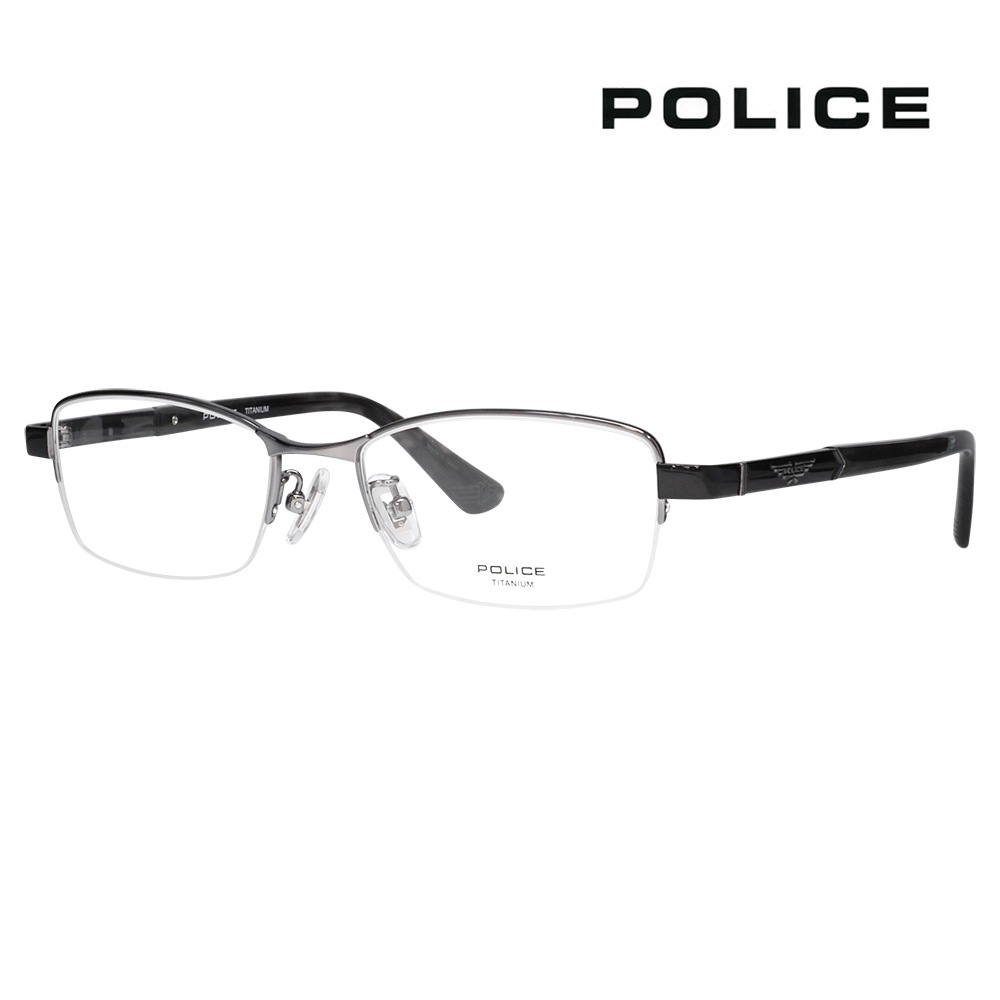 メガぽち VPLQ51J 0568 53 POLICE メンズ スクエア ナイロール ジャパンモデル