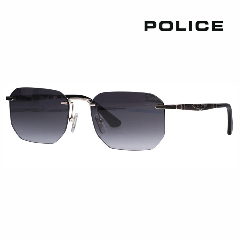 SPLF69 0348 55 ポリス POLICE  サングラス 2025年モデル Heritage ヘリテージ OriginsNineties5 オリジンズナインティーズ5 メンズ スクエア メタル