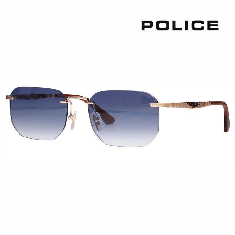 SPLF69 0K07 55 ポリス POLICE  サングラス 2025年モデル Heritage ヘリテージ OriginsNineties5 オリジンズナインティーズ5 メンズ スクエア メタル
