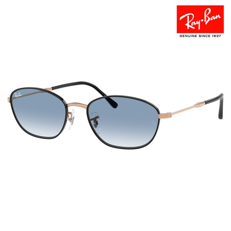RB3749 92723F 55 Ray-Ban オーバル ワイヤー メタル レディース